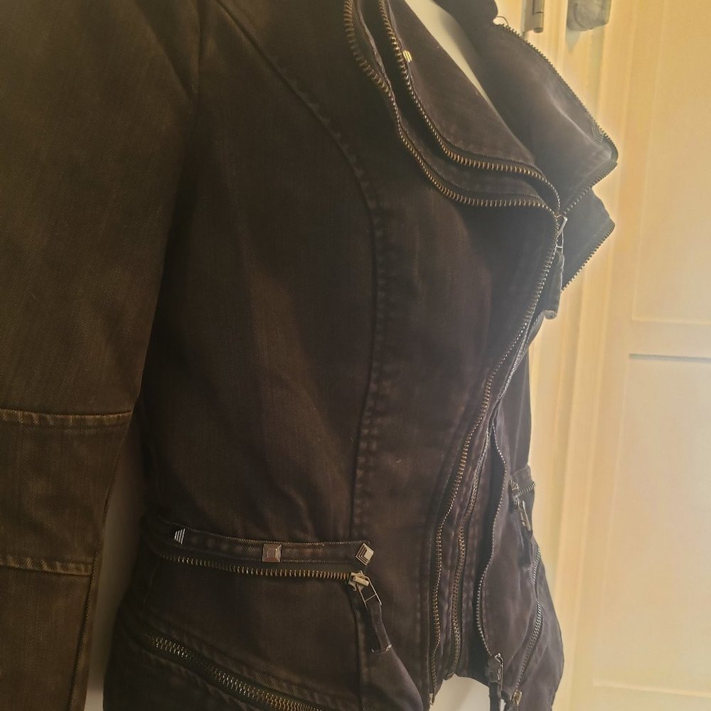 Fitted Jean Jacket with accent Studds and Zippers